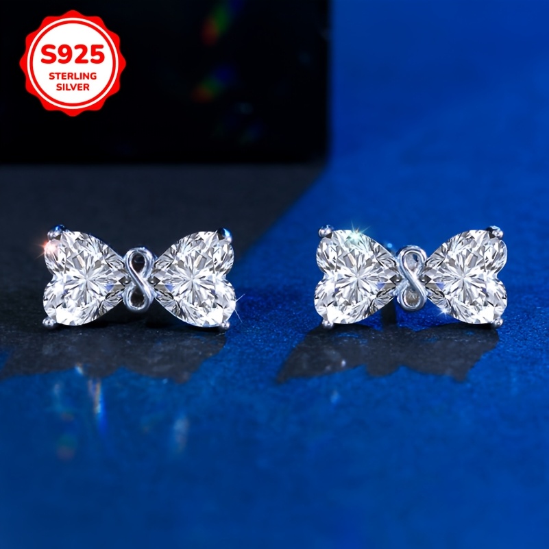 Women's 925 Sterling Silver Knot Flower Charm Earrings